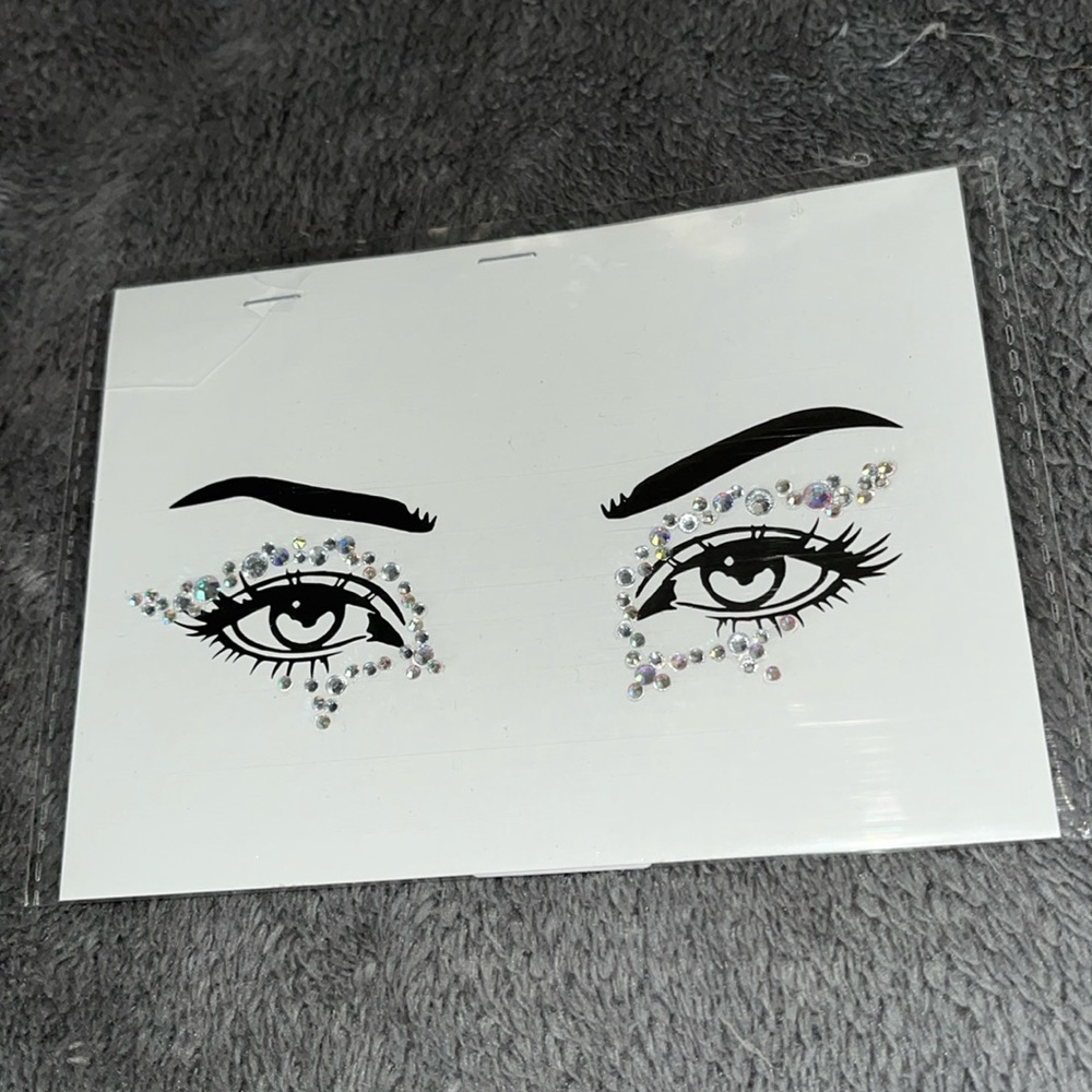stick-on sparkly eye makeup decals